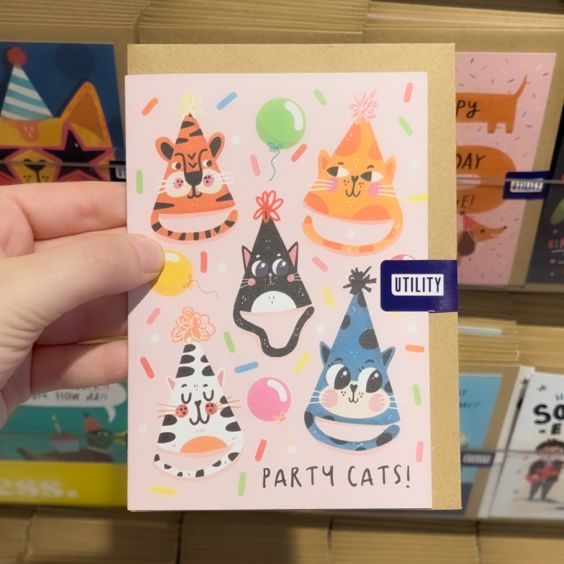 Party Cats Hats Card