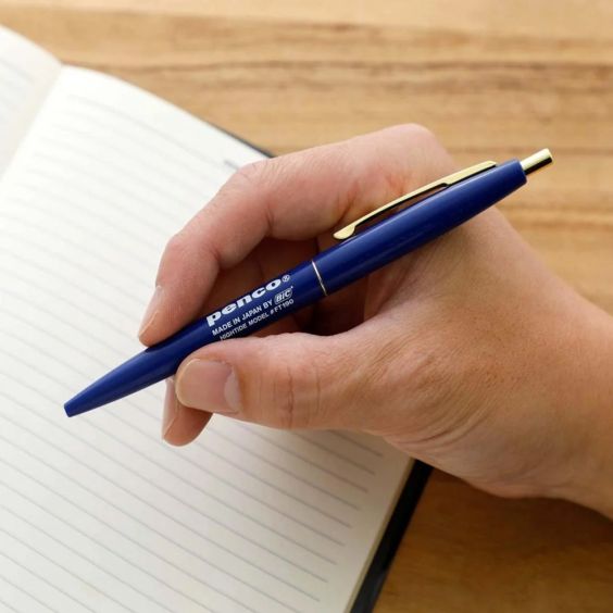 Hightide Penco Blue Knock Ballpoint Pen
