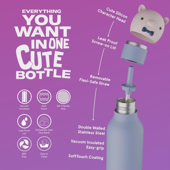 Asobu Bestie Water Bottle - Pip Piggy