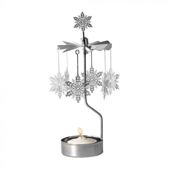 Pluto Design Snow Star Rotary Candle Holder