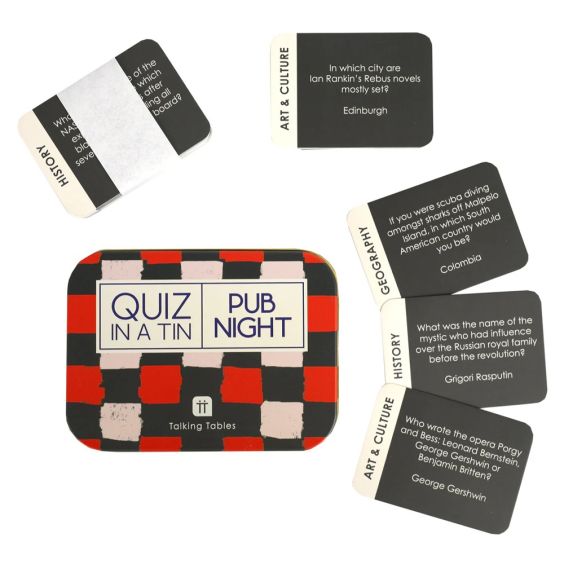 Pub Night Trivia Quiz in a Tin