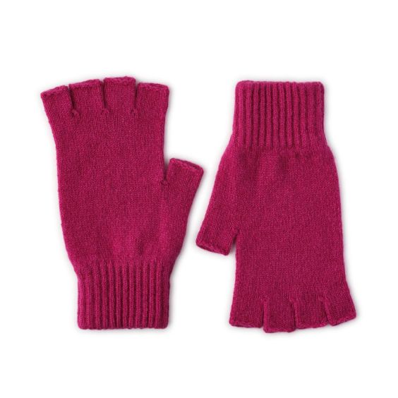 Robert Mackie Iona Fingerless Ladies Gloves - Redcurrant