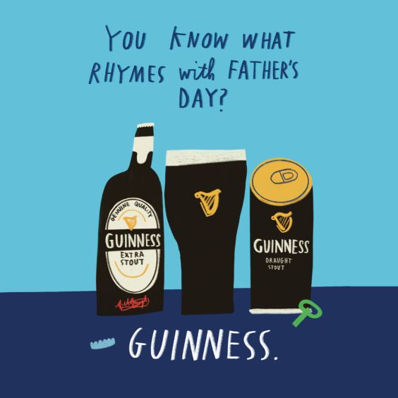 Rhymes With Guinness Father's Day Card