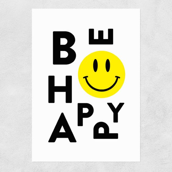 East End Be Happy A3 Print