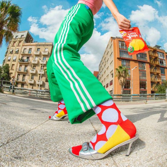 Eat My Socks Salty Chips Red