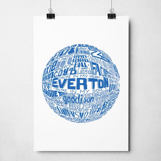 Everton Football A3 Print