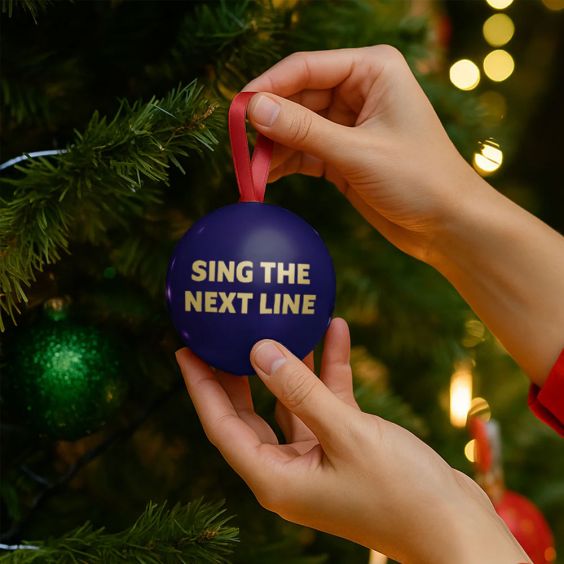 Pikkii Festive 'Sing the Next Line' Bauble