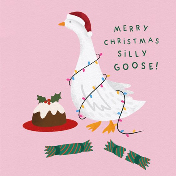 Silly Goose Christmas Card