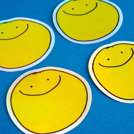 Proper Good Smiley Face Sticker