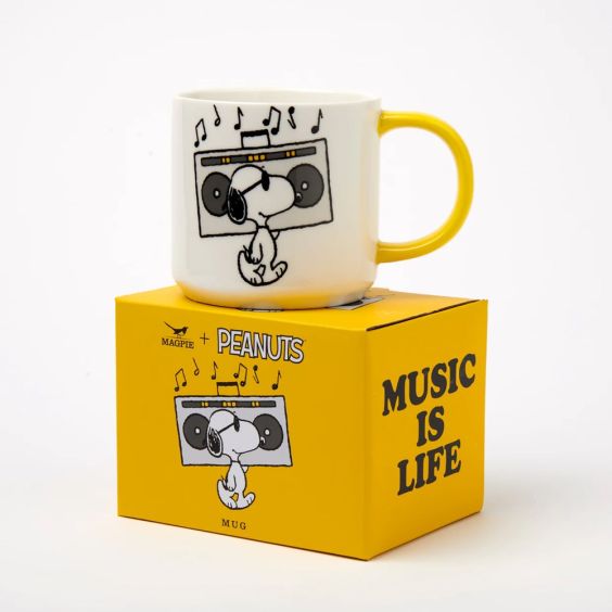 Snoopy Mug - Music Is Life Boombox