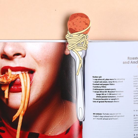 Humdrum Paper Spaghetti Meatball Bookmark 
