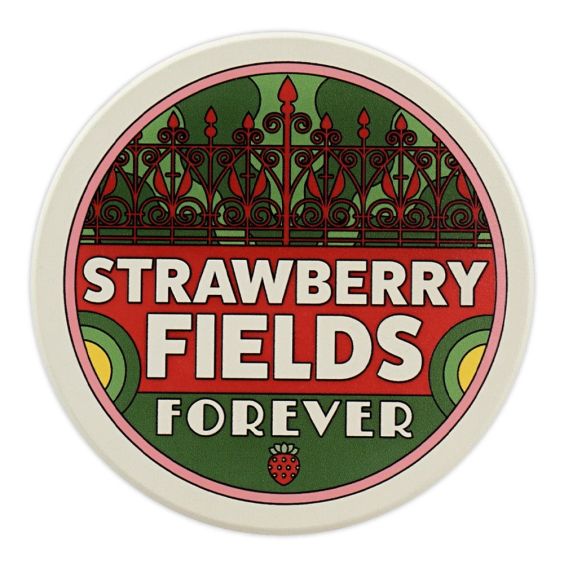 The Beatles Strawberry Fields Ceramic Coaster