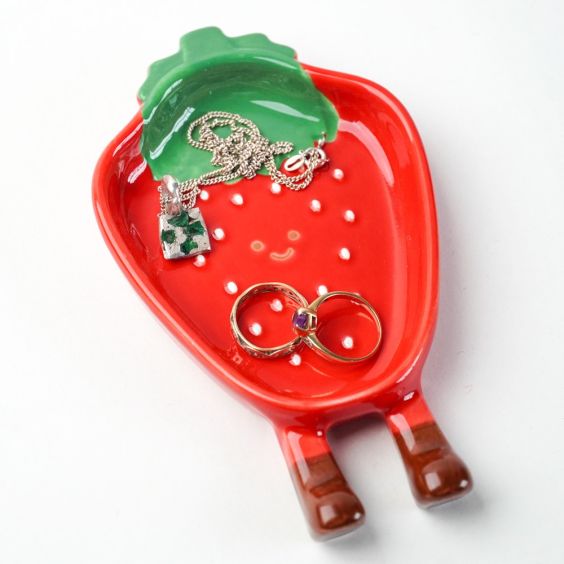 Ceramic Trinket Dish - Strawberry