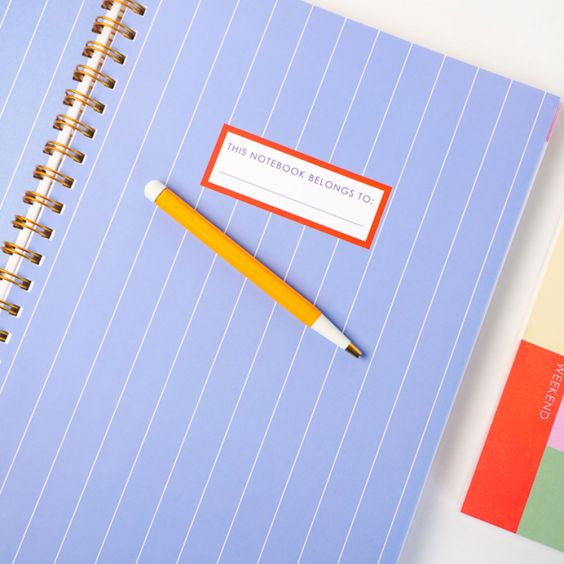 Red Breton Stripes A4 Spiral Notebook