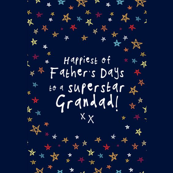 Superstar Grandad Father's Day Card