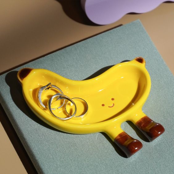 Ceramic Trinket Dish - Banana