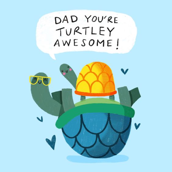 Turtley Awesome Father's Day Card