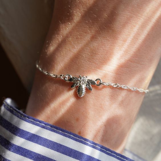 Silver Bee Bracelet