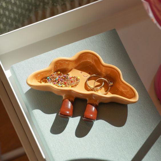 Ceramic Trinket Dish - Croissant