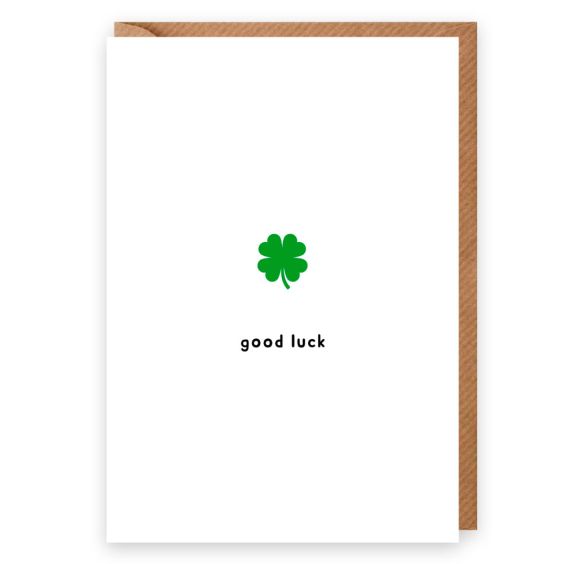 Good Luck Shamrock Card