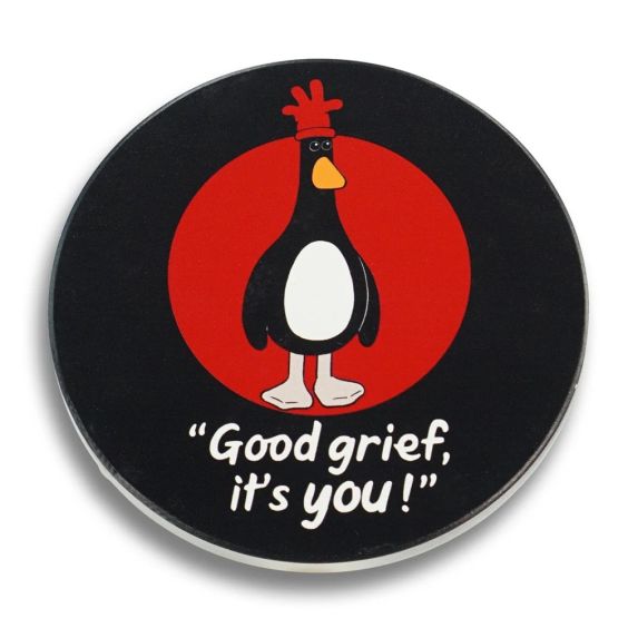Half Moon Bay Aardman Feathers McGraw Ceramic Coaster