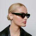 A Kjaerbede Winnie Sunglasses - Dark Green Transparent