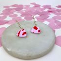 Aloe Pink & Red Terrazzo Clay Hoop Earrings