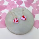 Aloe Pink & Red Terrazzo Clay Hoop Earrings