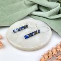 Aloe Blue Tortoiseshell Baton Earrings