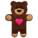 Leschi Teddy The Bear With Heart Warming Pad Pillow - Chocolate