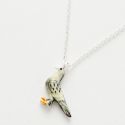 Fable England Enamel Pigeon Short Necklace