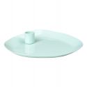 Broste Candle Plate Mie Iron 16cm - Light Turquoise