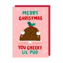 Cheeky Pud Christmas Card