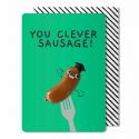 Clever Sausage Graduation Magnet Card