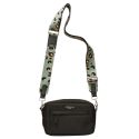 Cocopup Black Bag With Khaki Leopard Strap