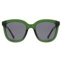 A Kjaerbede Billy Sunglasses - Dark Green Transparent
