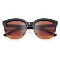 A Kjaerbede Billy Sunglasses - Black/Brown Transparent