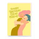 Friends Hugging Birthday Card