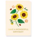 Wonderful Birthday Dwarf Sunflowers Seed Card