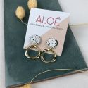 Aloë Dalmation Dangle Gold Hoops