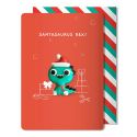 Christmas Dinosaur Magnet Card