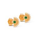 Enamel Copenhagen Petite Soleil Earrings - Green