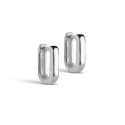 ENAMEL Copenhagen Square Hoop Earrings - Silver