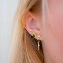 ENAMEL Copenhagen Soleil Stud Earrings - Petrol Green 