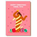 Tinsel Tits Christmas Card