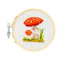 Mini Cross Stitch Kit - Mushroom