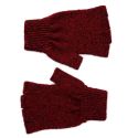 Robert Mackie Mens Shin Fingerless Gloves - Red