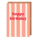 Pink Birthday Stripes Card