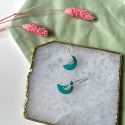 Aloë X Utility Silver-Plated Jade Moon Hoop Earrings