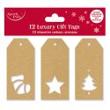 12pk Die Cut Kraft Tags